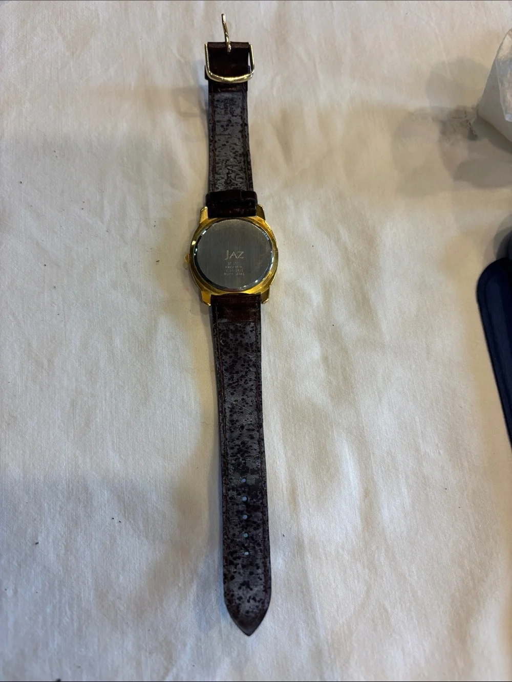 Ladies Mickey Mouse Classic Brown Leather Wristwatch with Gold Case